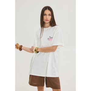 Hemithea Cheetah Semedaki T-shirt White Μπλούζα