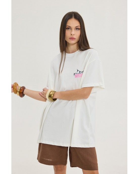 Hemithea Cheetah Semedaki T-shirt White Μπλούζα