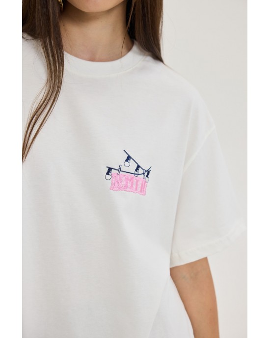 Hemithea Cheetah Semedaki T-shirt White Μπλούζα