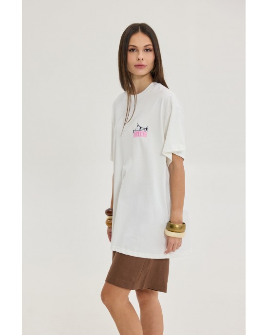 Hemithea Cheetah Semedaki T-shirt White Μπλούζα