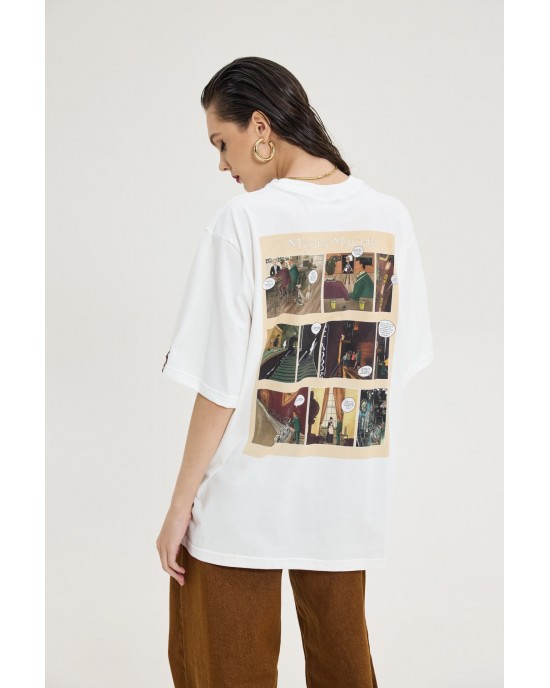 Hemithea Cheetah T-shirt Mystery Munchers Comic White Μπλούζα