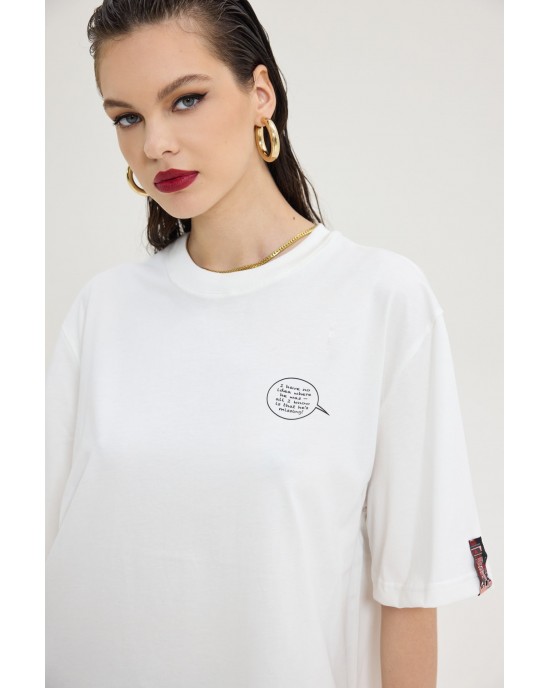 Hemithea Cheetah T-shirt Mystery Munchers Comic White Μπλούζα