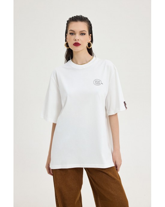 Hemithea Cheetah T-shirt Mystery Munchers Comic White Μπλούζα