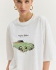 Hemithea Cheetah T-shirt Retro Car Off-White Μπλούζα