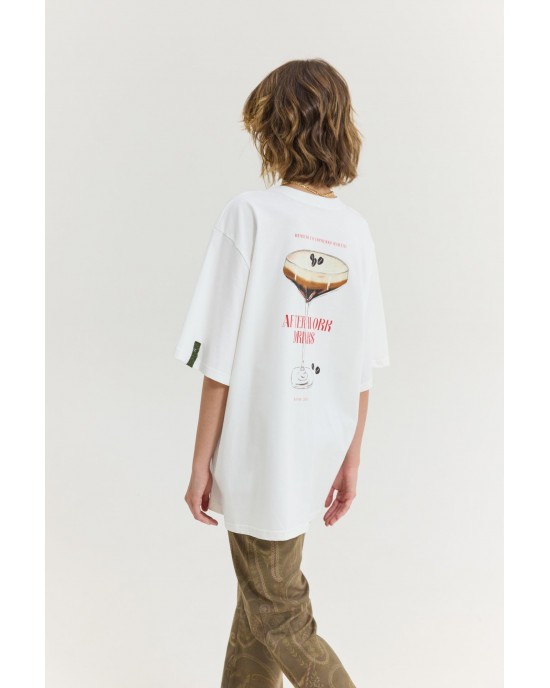 Hemithea Cheetah T-shirt Espresso Martini White Μπλούζα