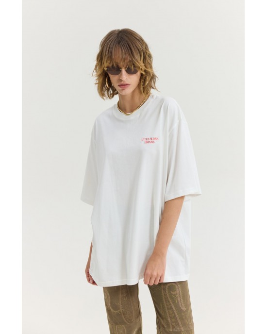 Hemithea Cheetah T-shirt Espresso Martini White Μπλούζα