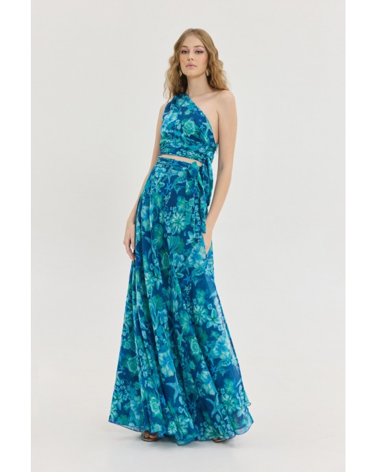 Hemithea Dalia Dark Blue Maxi Φούστα