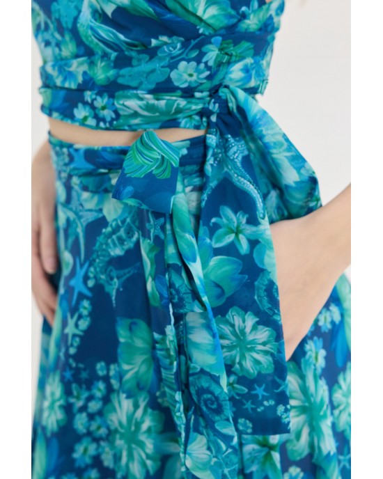 Hemithea Dalia Dark Blue Maxi Φούστα