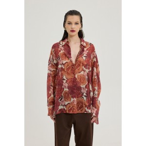 Hemithea Heather Drink To Forget Bordeaux Πουκάμισο