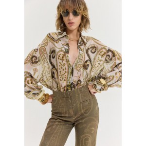 Hemithea Heather Golden Fields Cream Πουκάμισο