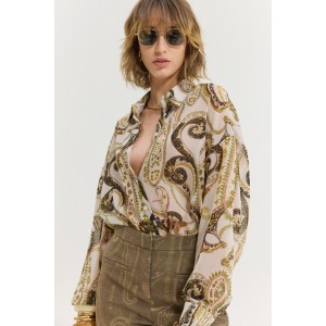 Hemithea Heather Golden Fields Cream Πουκάμισο