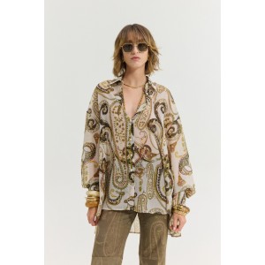 Hemithea Heather Golden Fields Cream Πουκάμισο