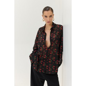 Hemithea Heather Hidden Rose Black Πουκάμισο