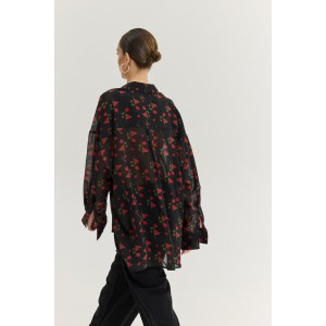 Hemithea Heather Hidden Rose Black Πουκάμισο