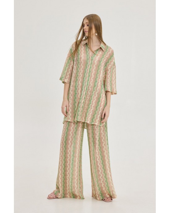 Hemithea Janna Green Πουκάμισο