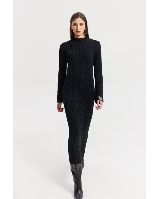 Hemithea Janus Knitted Black Φόρεμα
