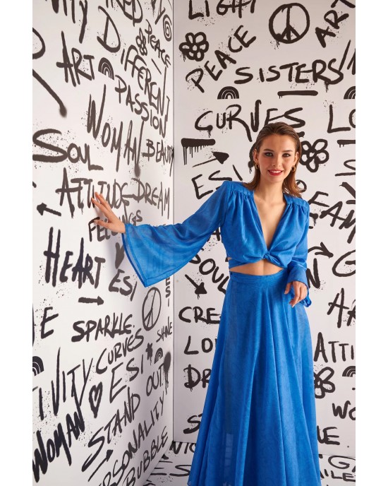 Hemithea Nayet Top & Nayia Blue Φούστα