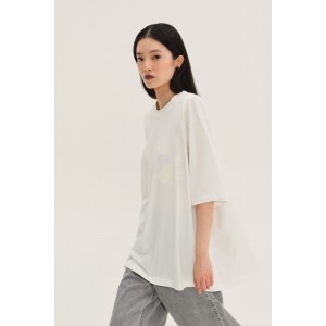 Hemithea Sahara Flower T-shirt Ecru Μπλούζα