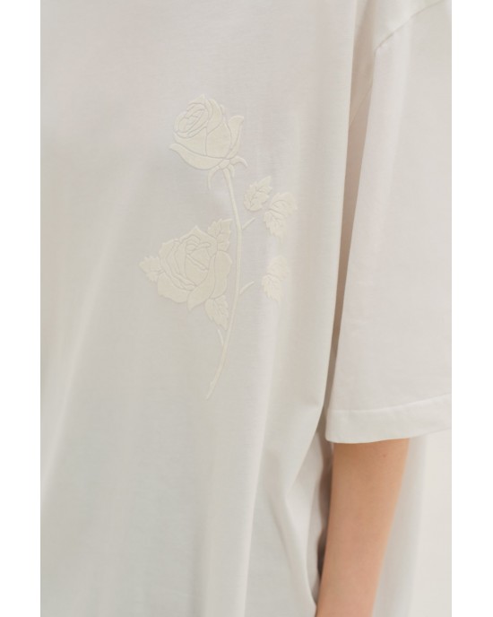 Hemithea Sahara Flower T-shirt Ecru Μπλούζα