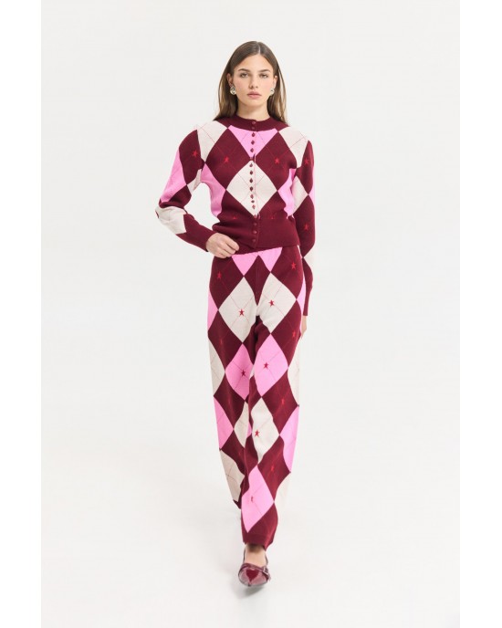 Hemithea Solaris Knitted Bordeaux Παντελόνι