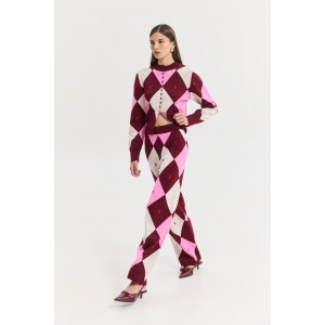 Hemithea Solaris Knitted Bordeaux Παντελόνι