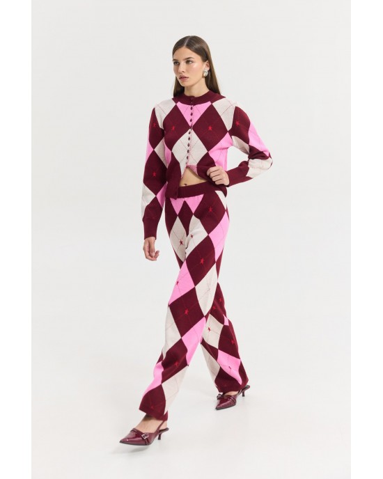 Hemithea Solaris Knitted Bordeaux Παντελόνι