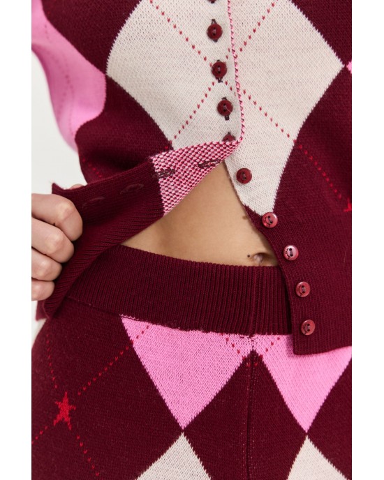Hemithea Solaris Knitted Bordeaux Παντελόνι