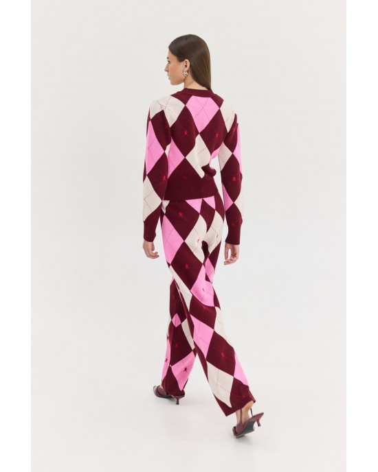 Hemithea Solaris Knitted Bordeaux Παντελόνι