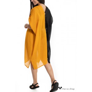 HolyCow Lamu Καφτάνι Μαύρο/Κίτρινο