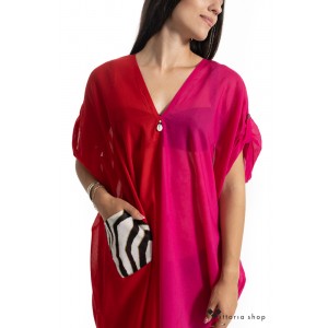 HolyCow Lamu Καφτάνι Κόκκινο/Φούξια