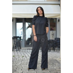 House Of Angels Cargo Black Παντελόνι