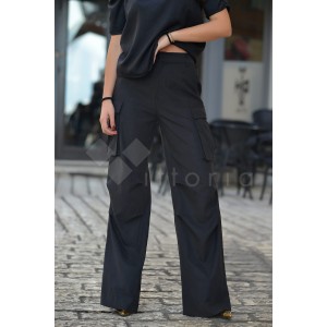 House Of Angels Cargo Black Παντελόνι