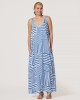 House Of Angels Stripes Blue Sleeveless Maxi Φόρεμα