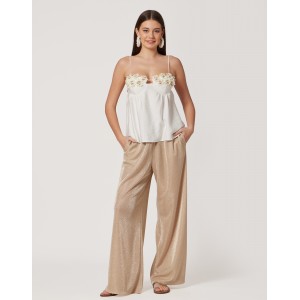 House Of Angels Mini Roses Strap Ecru Μπλούζα