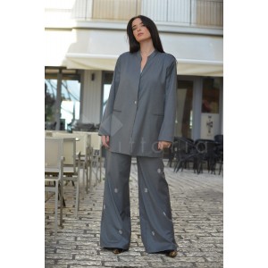 Innocent Grey Strass Σακάκι & Παντελόνι
