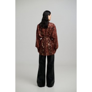 Iraida Alba Oversized Foiled Πουκάμισο