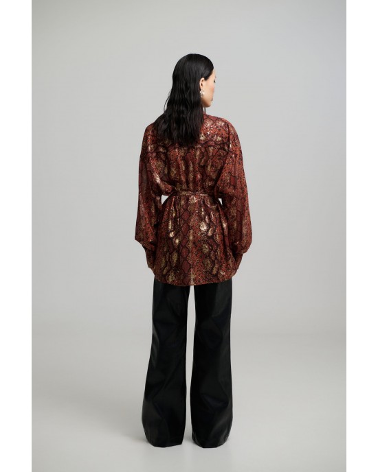 Iraida Alba Oversized Foiled Πουκάμισο