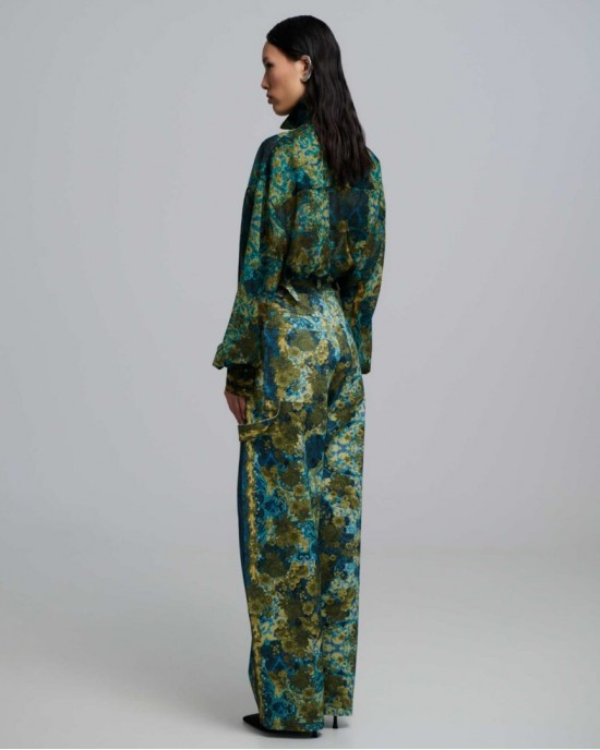 Iraida Bellina Green Oversized Πουκάμισο