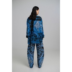 Iraida Electra Blue Oversized Πουκάμισο