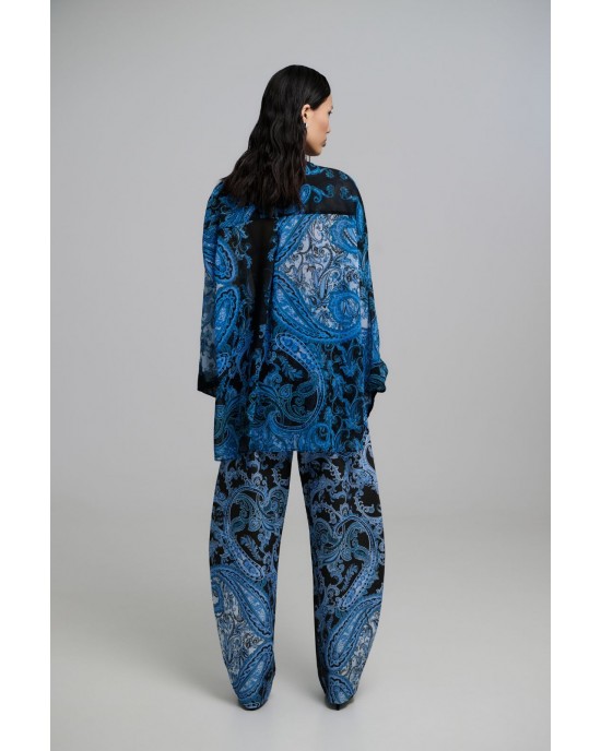 Iraida Electra Blue Oversized Πουκάμισο