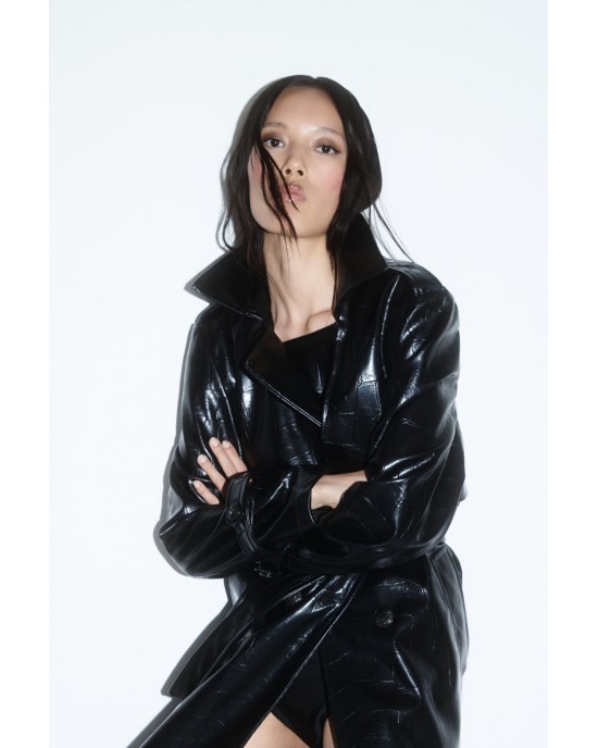 Iraida Eve Trench Black Παλτό