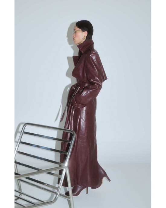 Iraida Eve Trench Bordeaux Παλτό
