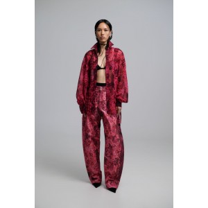 Iraida Evita Fuchsia Oversized Πουκάμισο