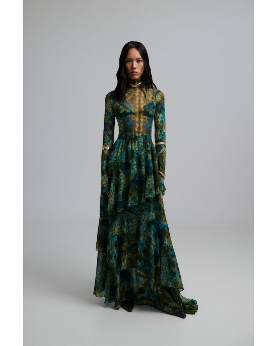 Iraida Heyden Green Maxi Φούστα