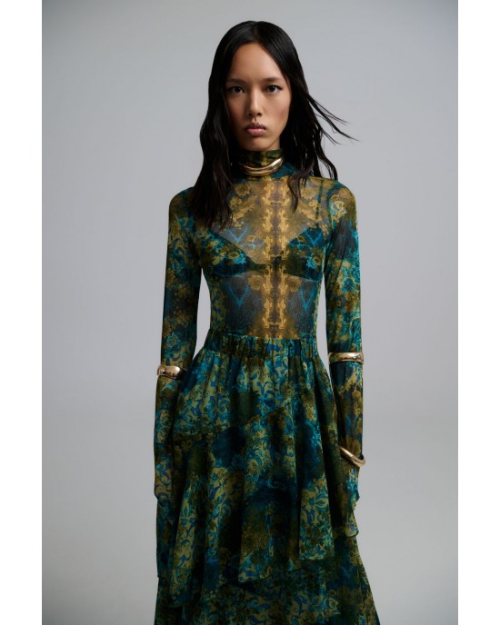 Iraida Heyden Green Maxi Φούστα