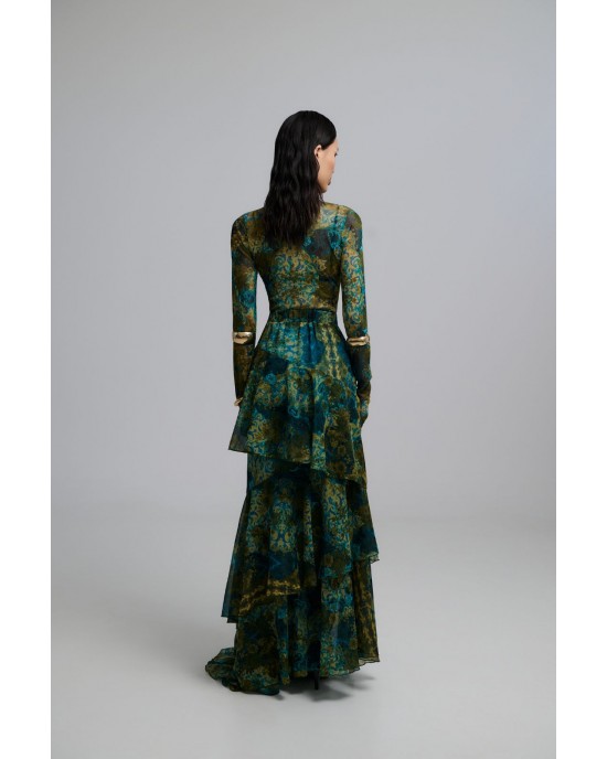 Iraida Heyden Green Maxi Φούστα