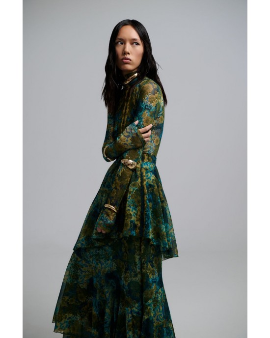 Iraida Heyden Green Maxi Φούστα