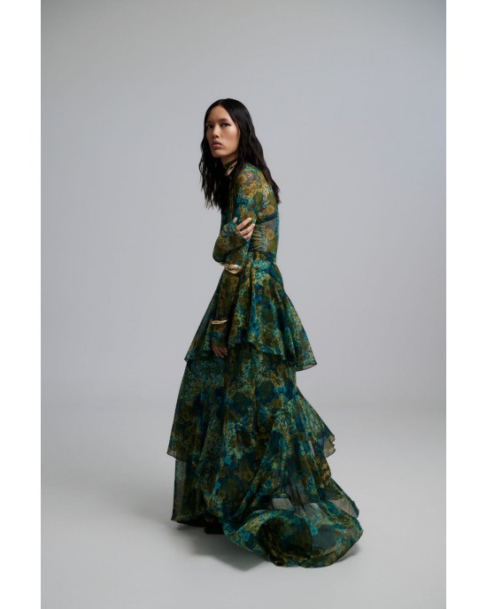 Iraida Heyden Green Maxi Φούστα