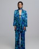Iraida Josie Blue Satin Set Kimono & Παντελόνι Iraida Josie Blue Satin Set Kimono & Παντελόνι