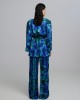 Iraida Josie Blue Satin Set Kimono & Παντελόνι Iraida Josie Blue Satin Set Kimono & Παντελόνι